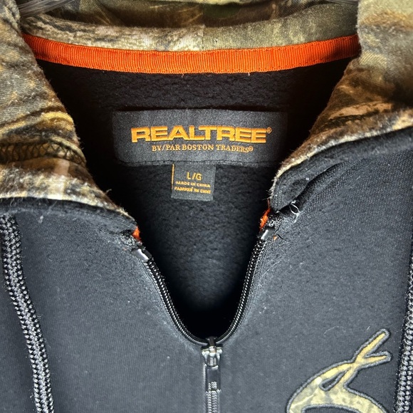 Real tree black camo hood zip-up hoodie - Picture 2 of 9